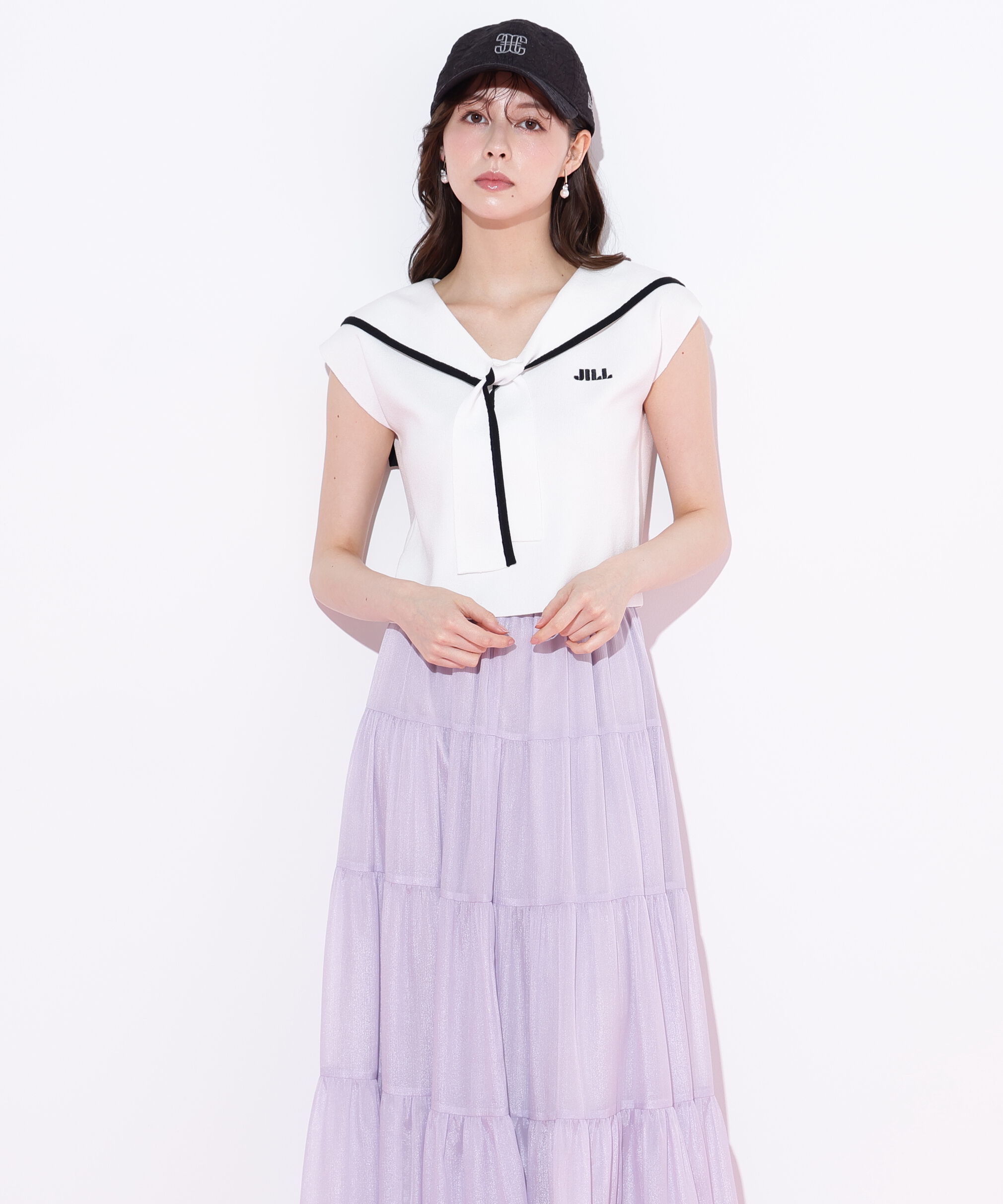  「ビッグカラー配色ニット」|ニット・セーター|