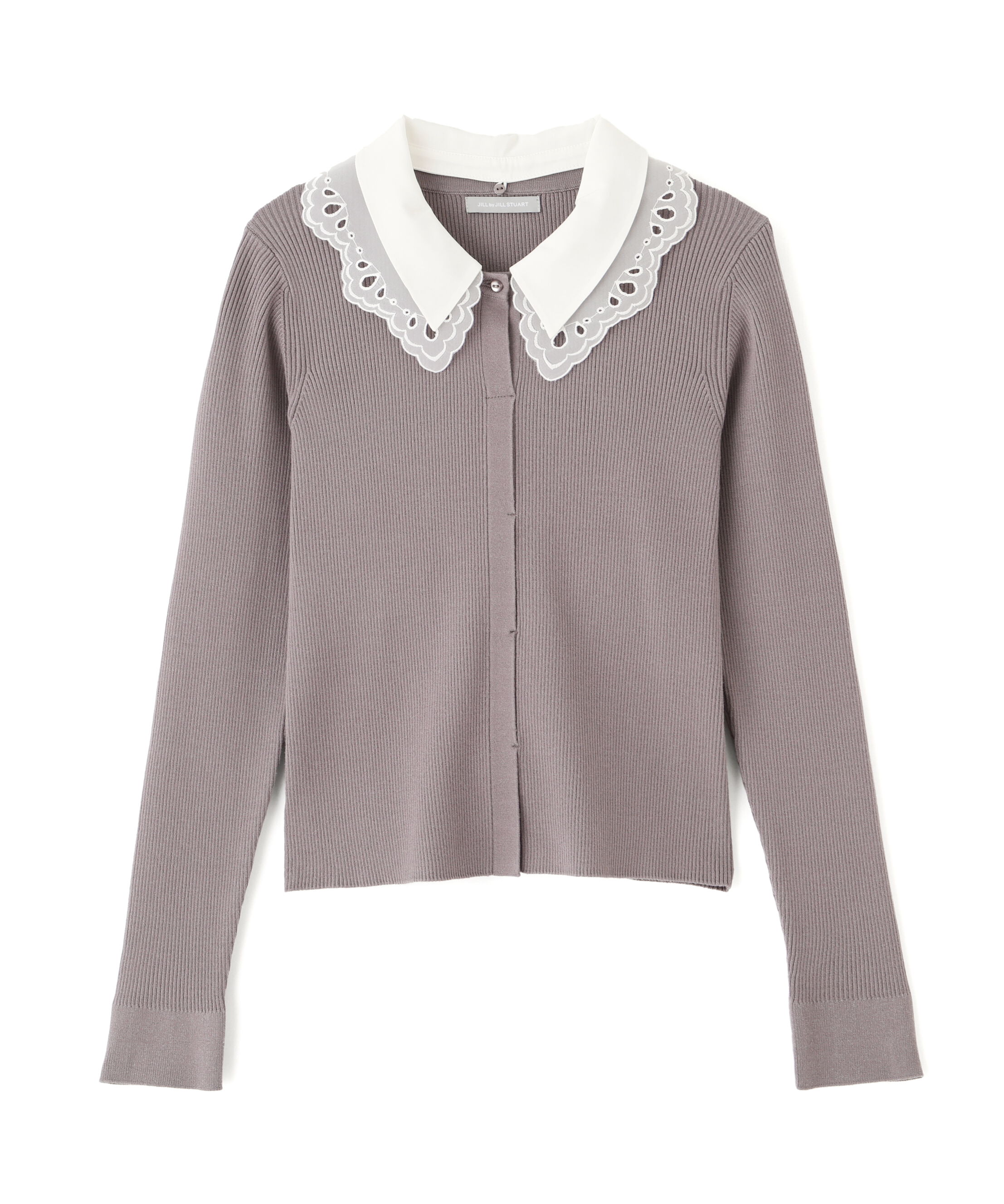  「レース衿レイヤードニット」|ニット・セーター|