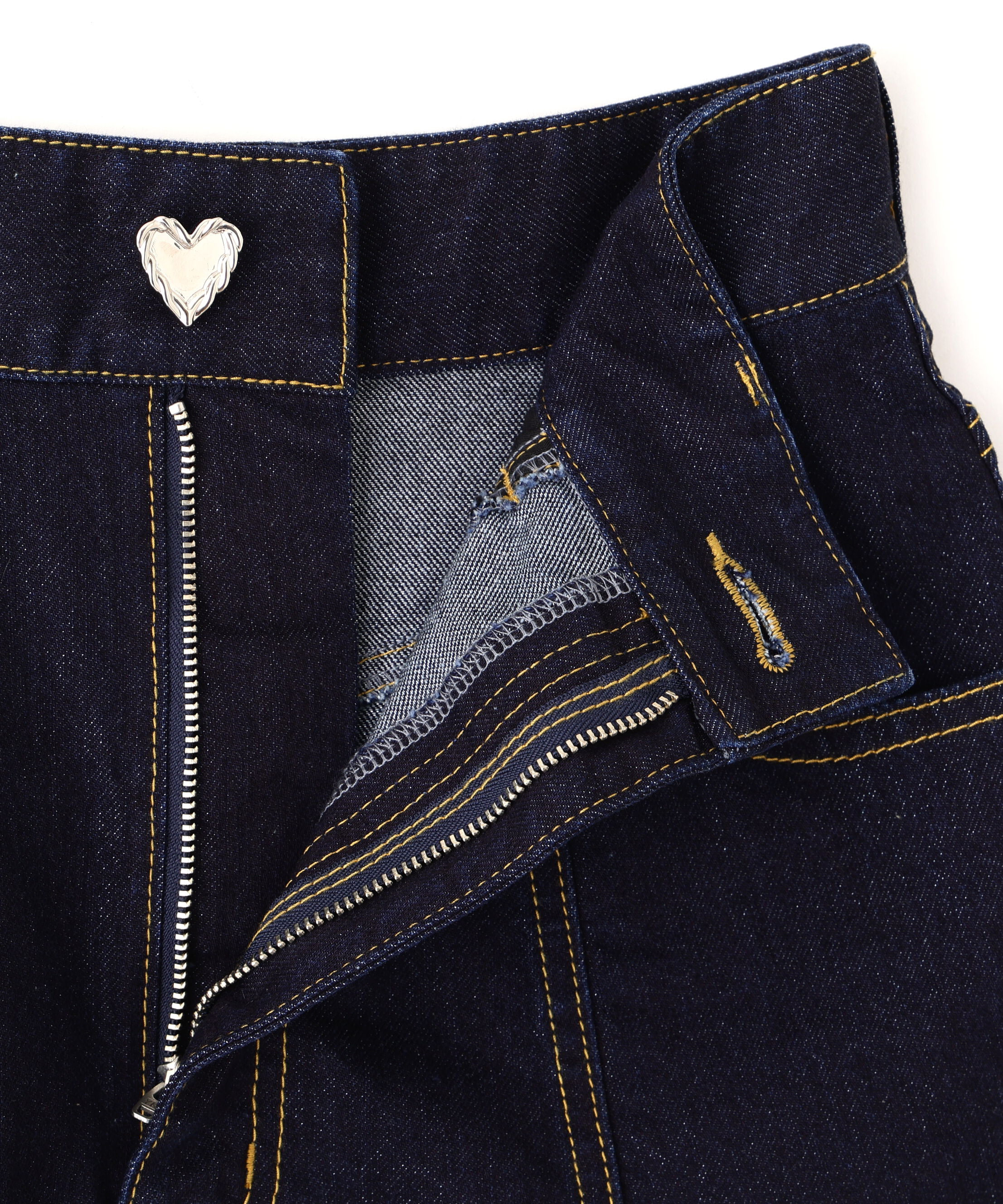  「ハートボタンフレアミニスカート」|スカート|