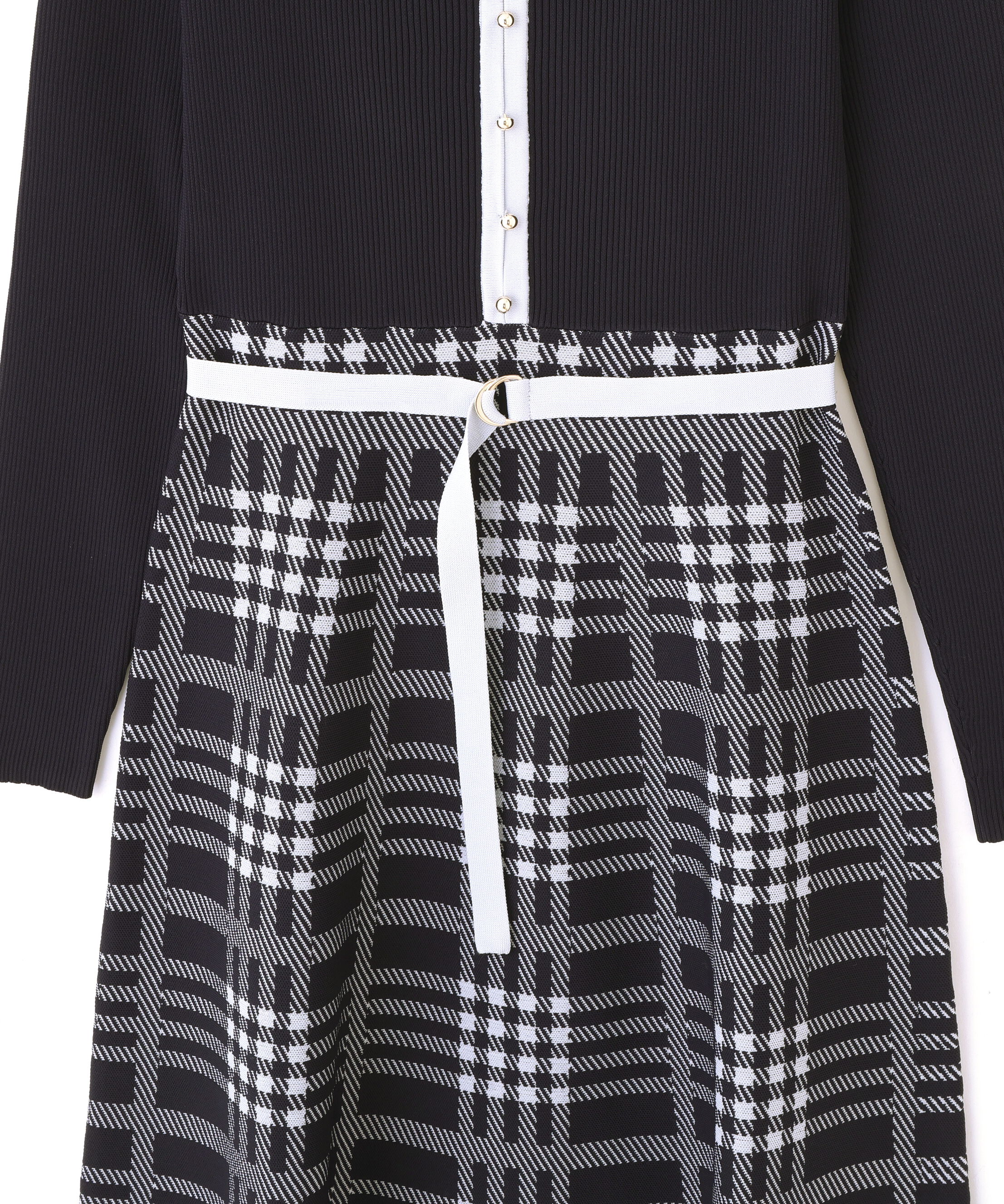  「チェックニットワンピース」|ワンピース|