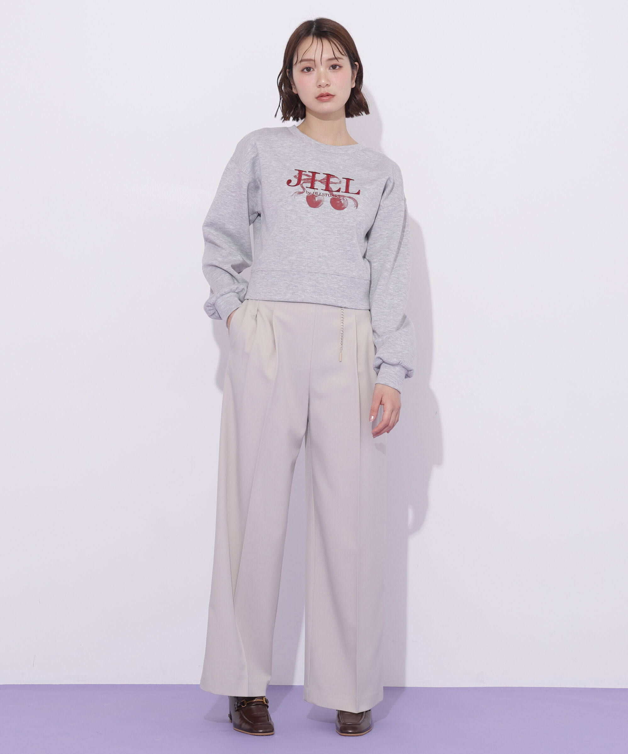  「チェーンベルトタックワイドパンツ」|その他|