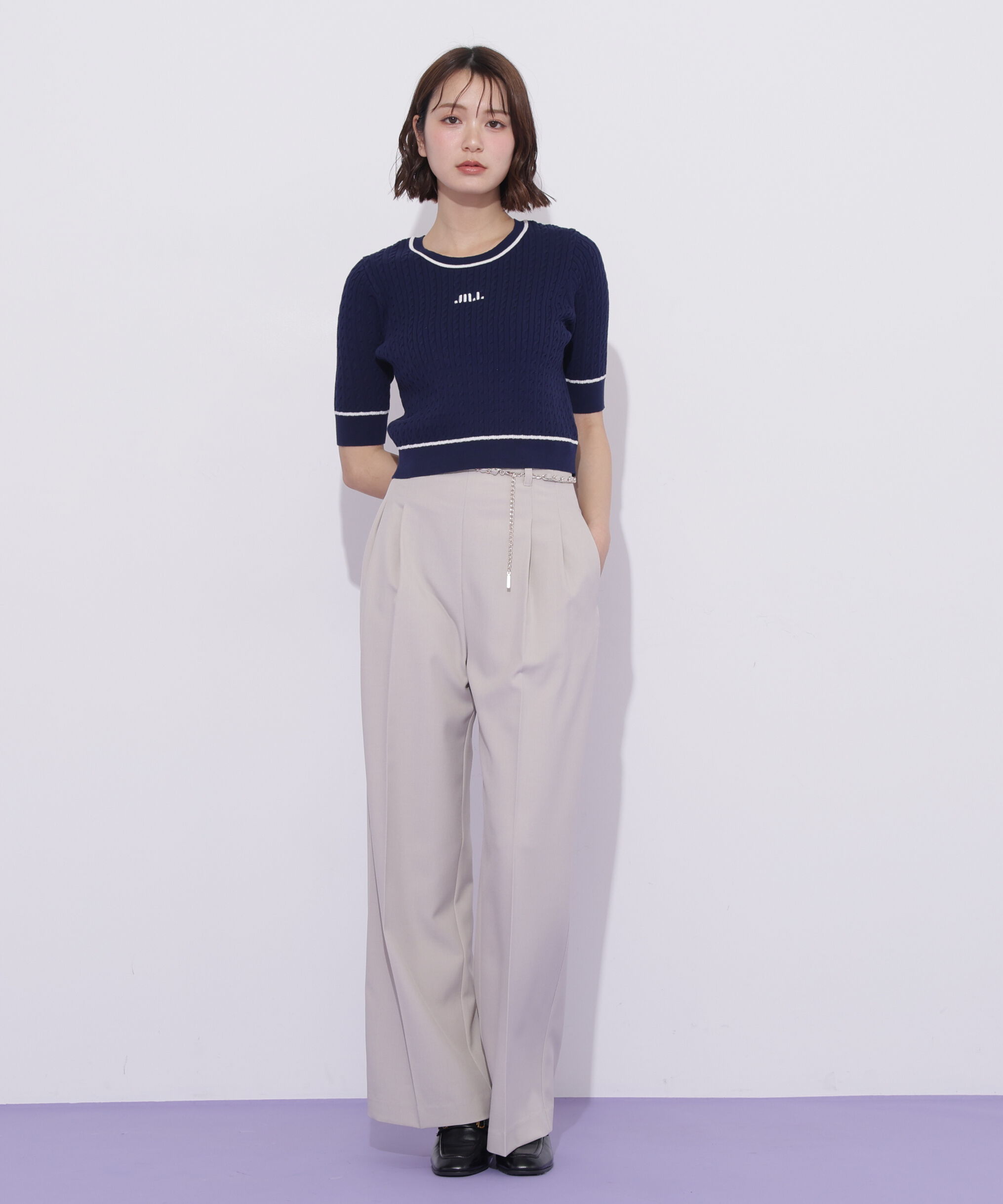  「ミニケーブルコンパクトニット」|ニット・セーター|