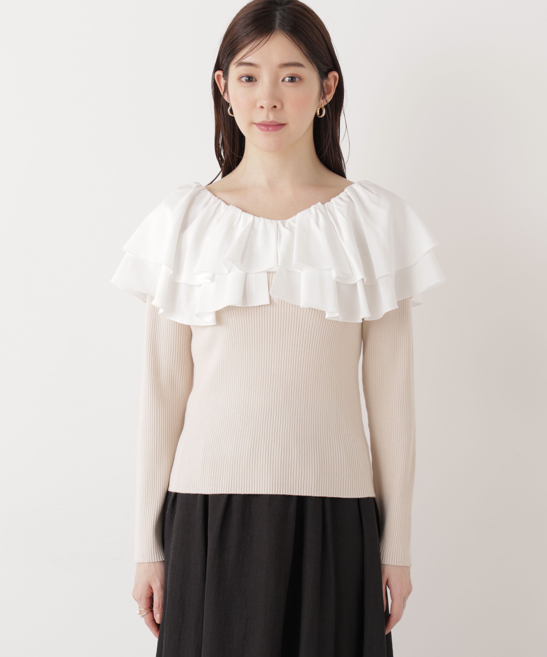 PROPORTION BODY DRESSING「ボリュームラッフルニット　　26SS」|ニット・セーター|