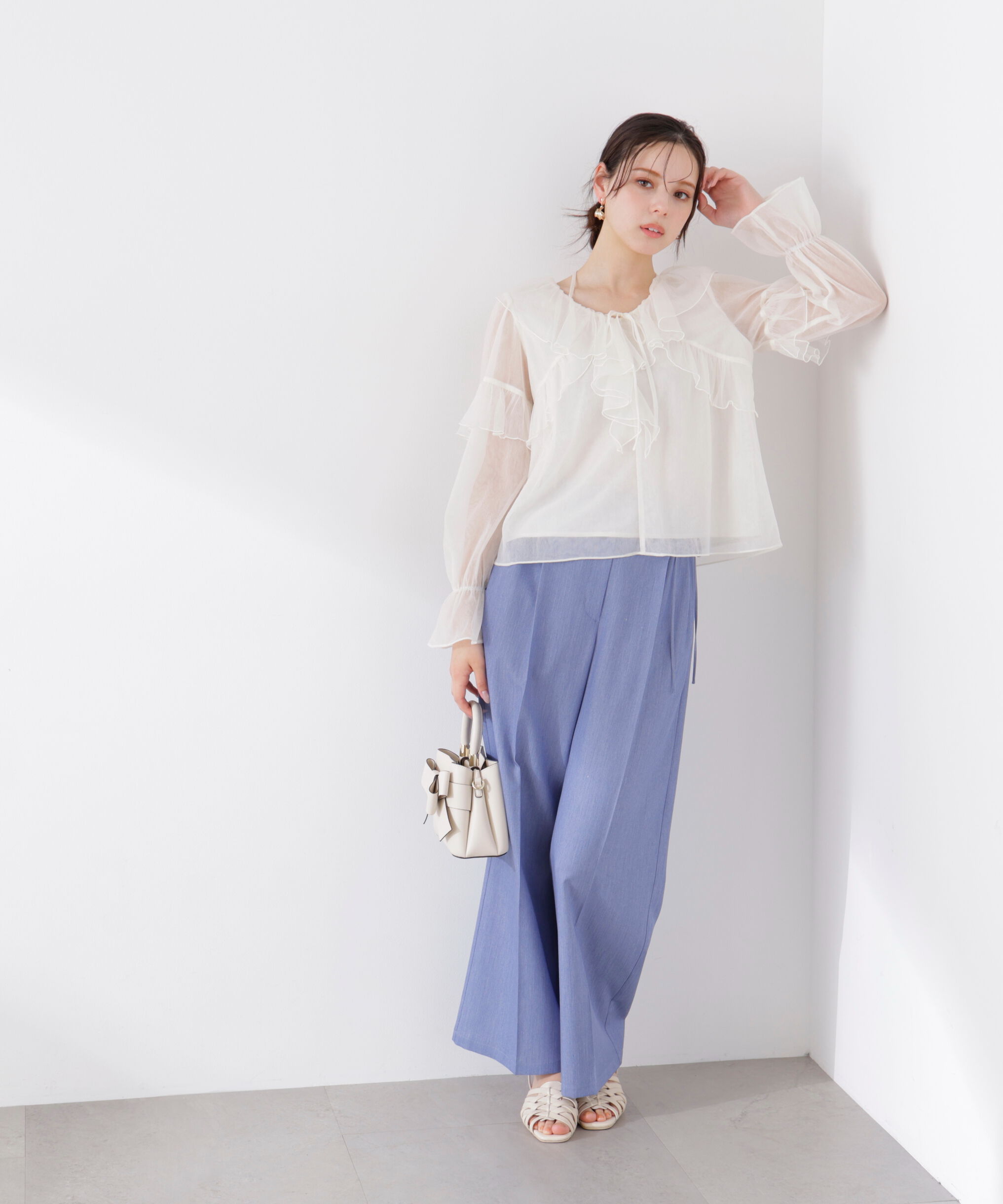 PROPORTION BODY DRESSING「サイドリボンタックパンツ　26SS」|その他|