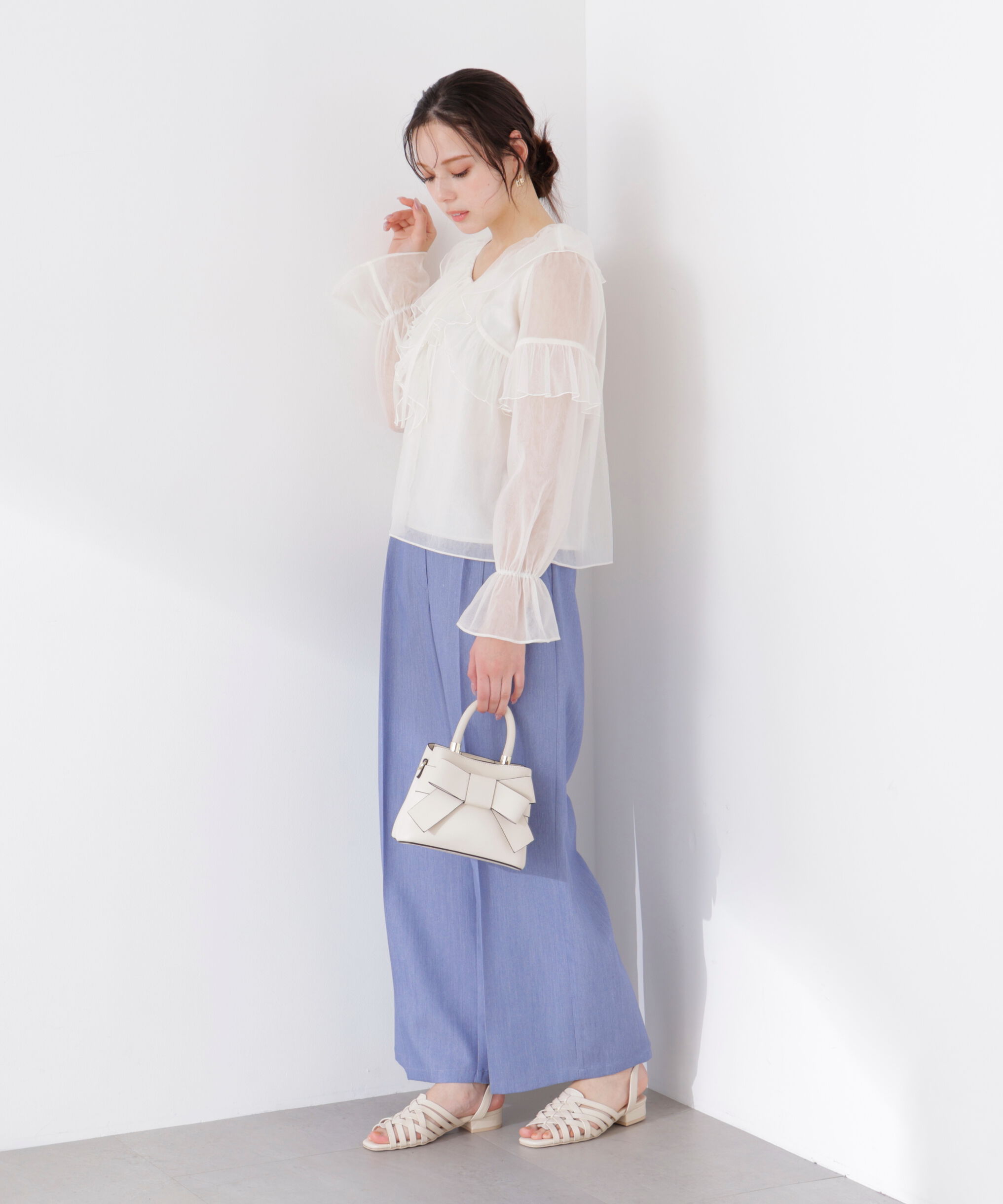 PROPORTION BODY DRESSING「サイドリボンタックパンツ　26SS」|その他|