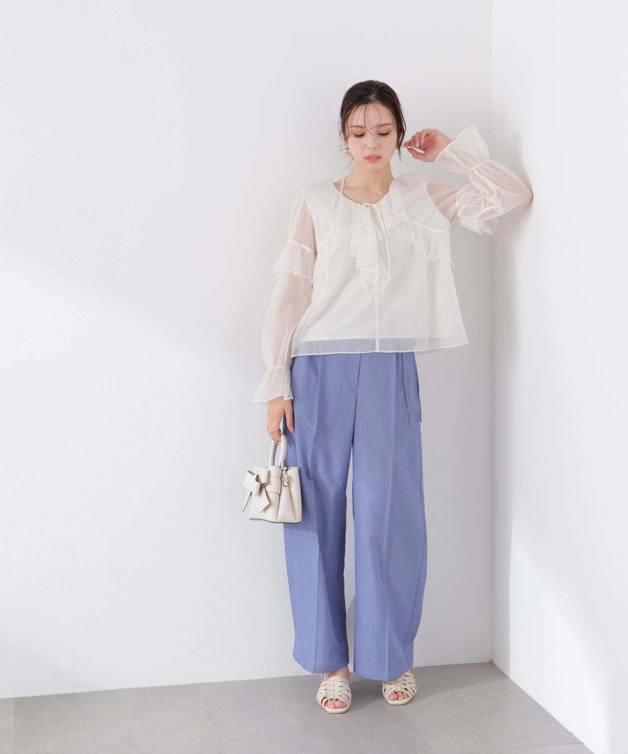 PROPORTION BODY DRESSING「サイドリボンタックパンツ　26SS」|その他|