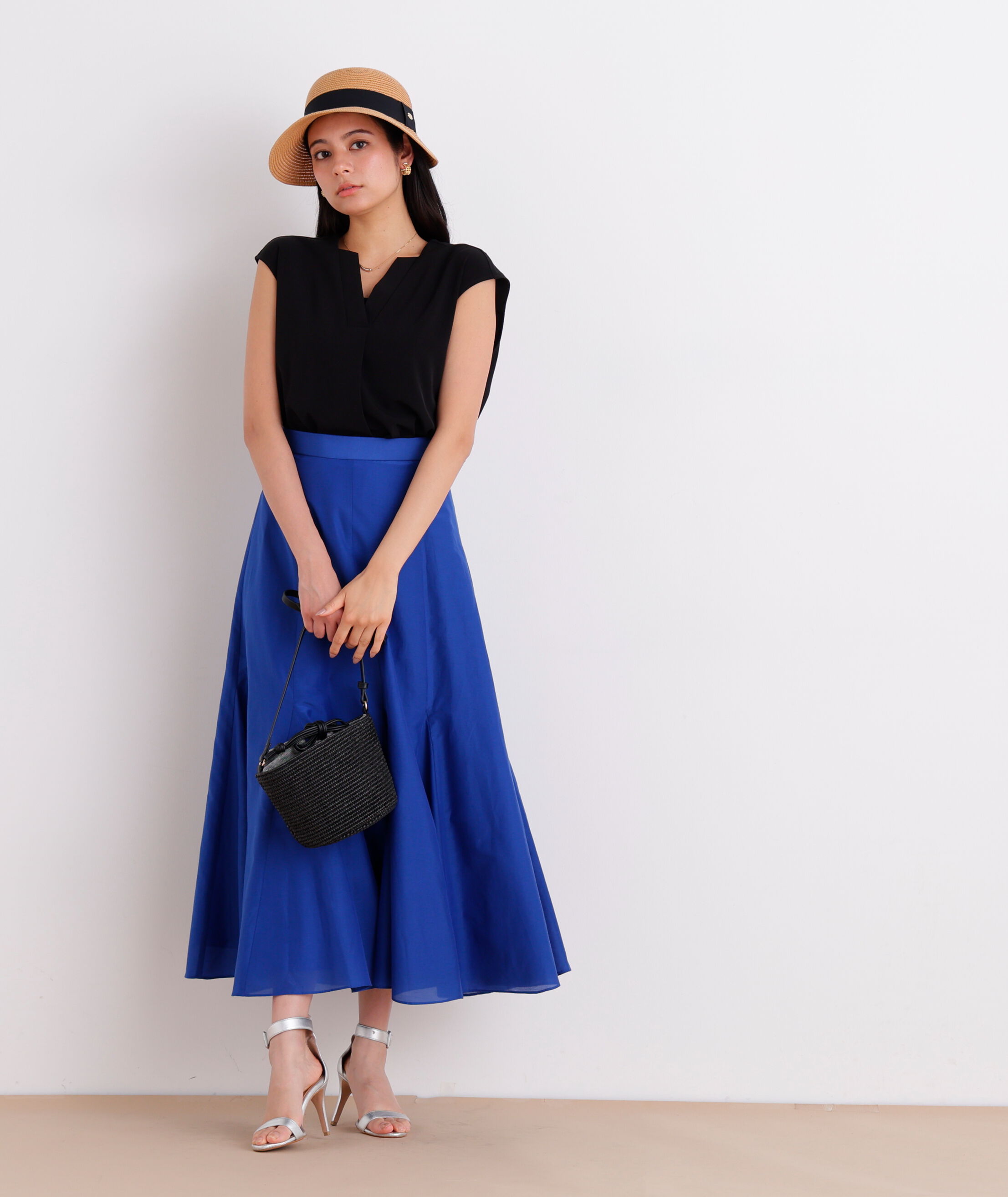  「［美香さん着用］シアーローンボリュームフレアースカート」|スカート|