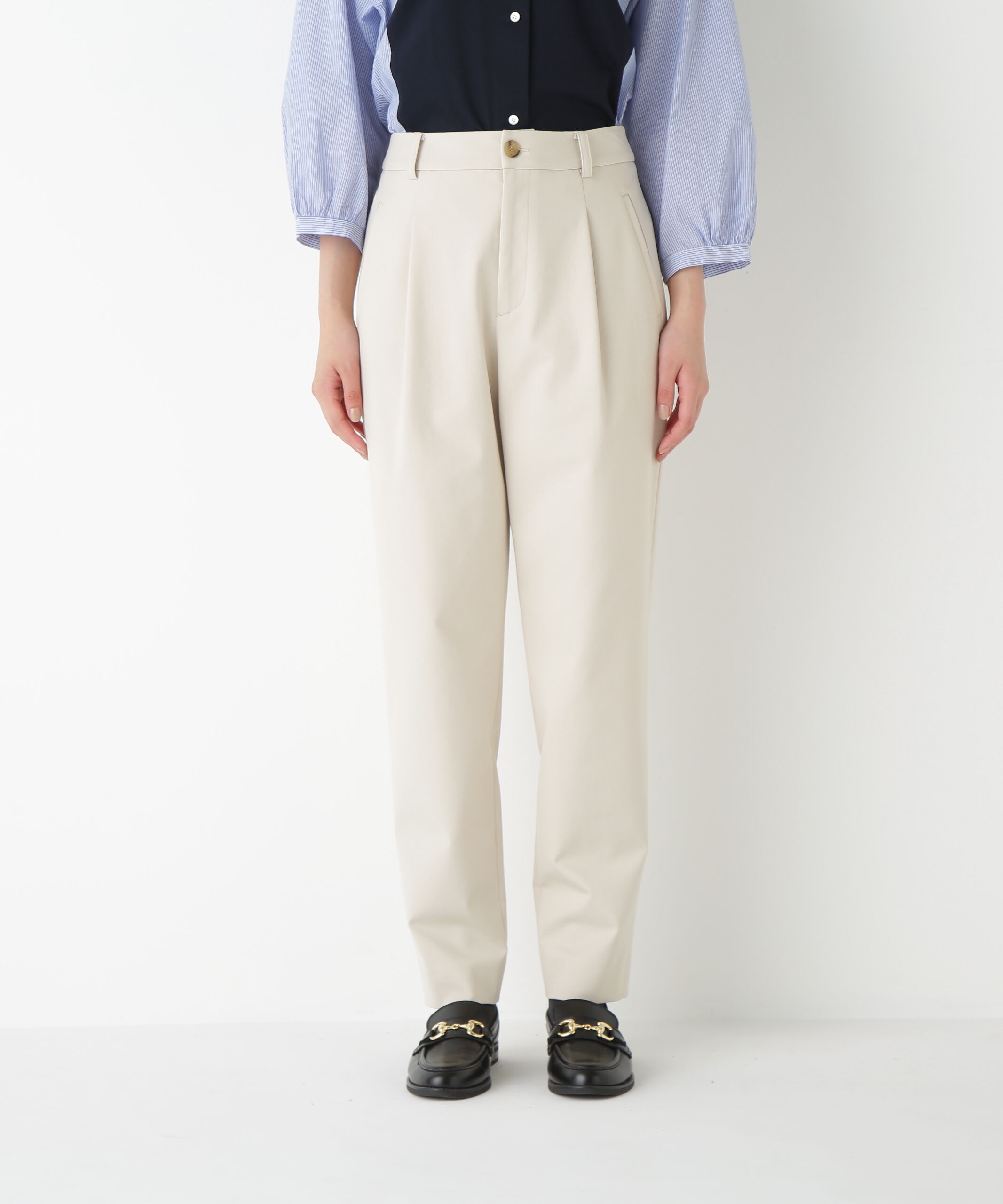  「◆ストレッチポンチワンタックテーパードパンツ」|その他|