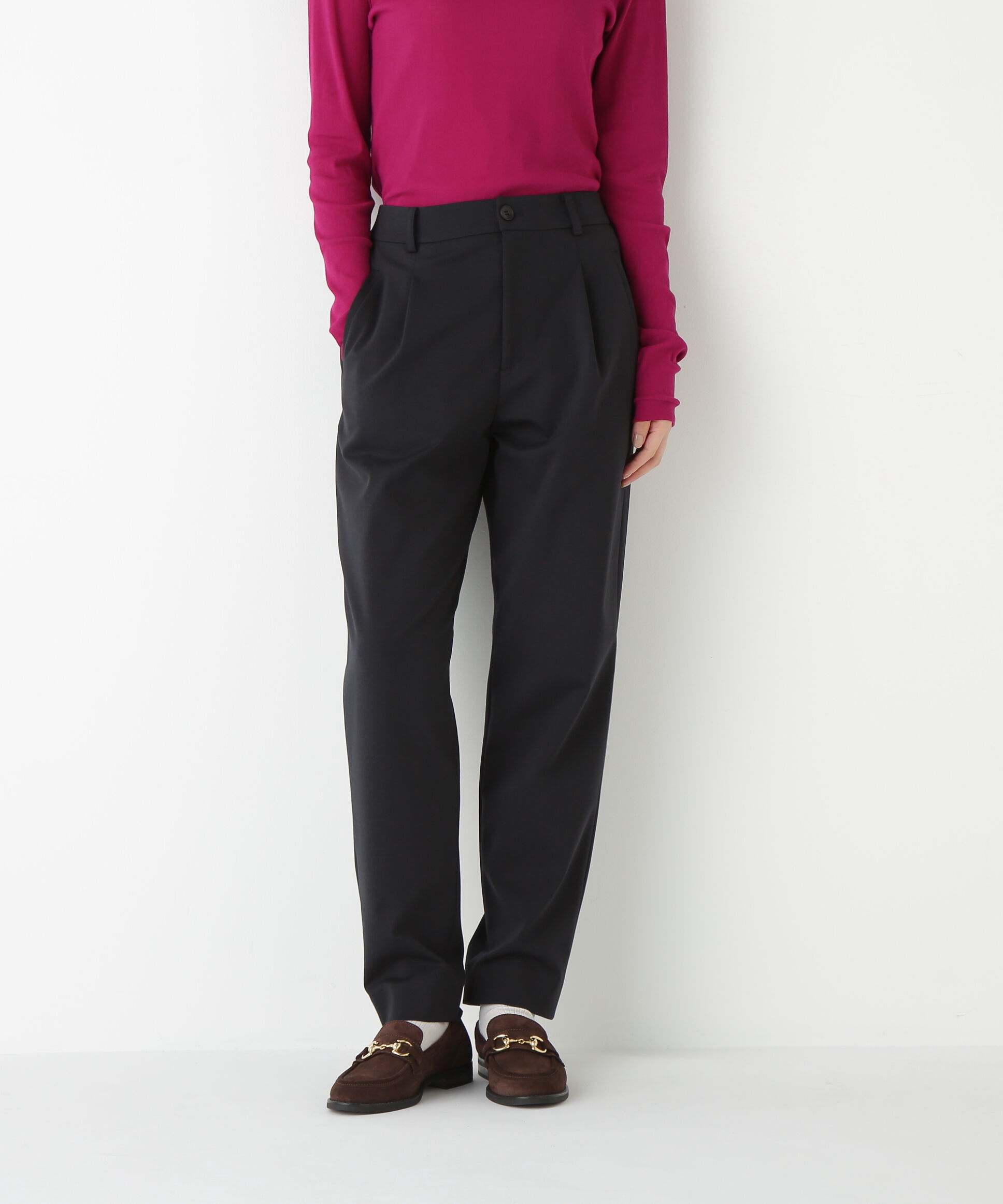  「◆ストレッチポンチワンタックテーパードパンツ」|その他|