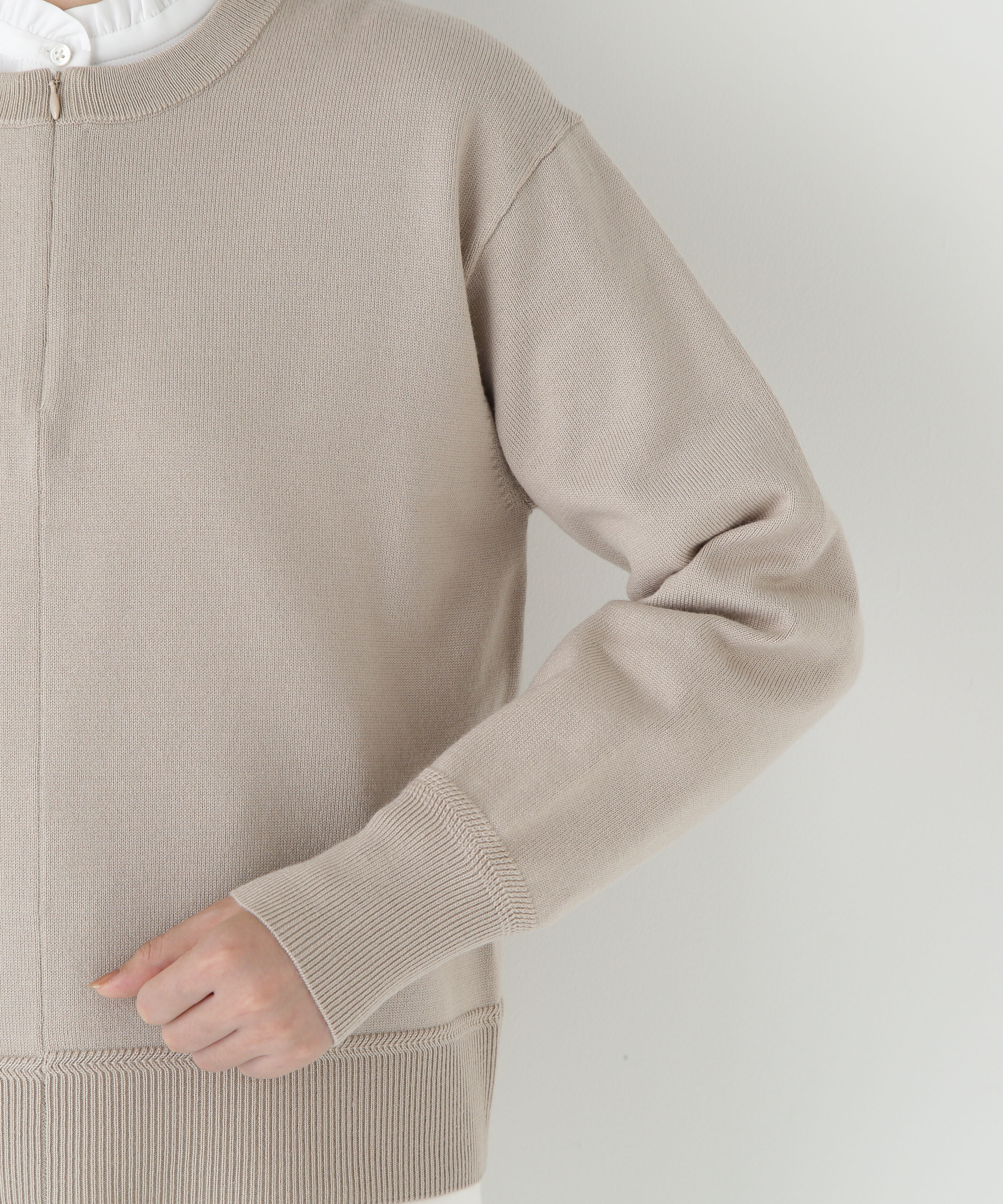  「◆ハイゲージプレーティングスキッパー風プルオーバー」|ニット・セーター|