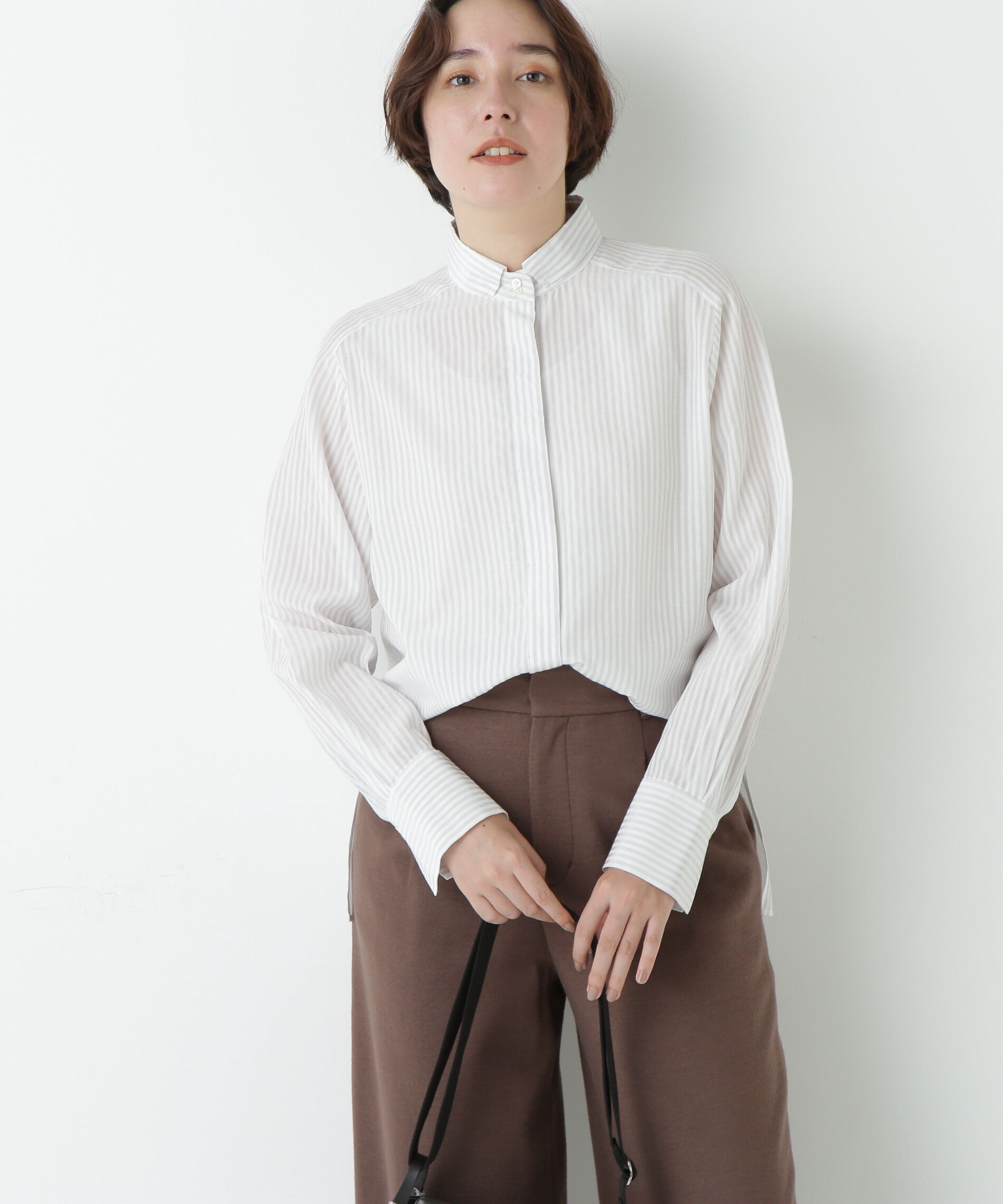  「ストライプローンハイネックシャツ」|シャツ・ブラウス|グレーストラ 3