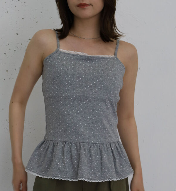 archives「カップつきドットフリルキャミソール」|キャミソール|