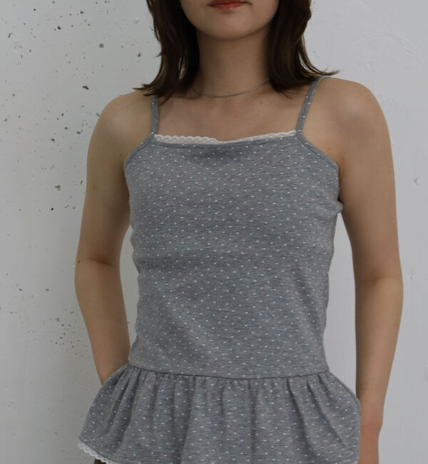 archives「カップつきドットフリルキャミソール」|キャミソール|