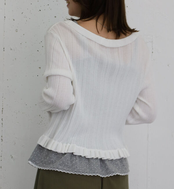 archives「カップつきドットフリルキャミソール」|キャミソール|