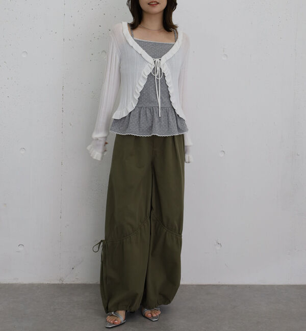 archives「カップつきドットフリルキャミソール」|キャミソール|