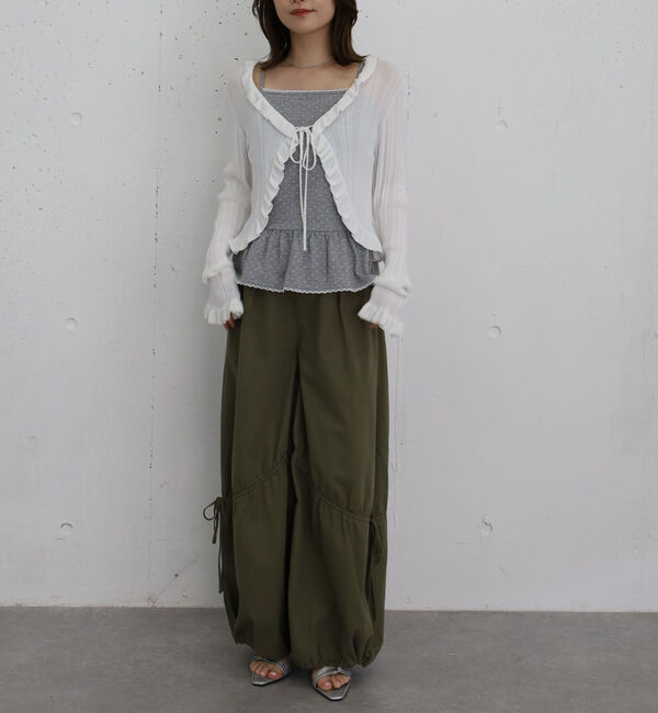 archives「カップつきドットフリルキャミソール」|キャミソール|