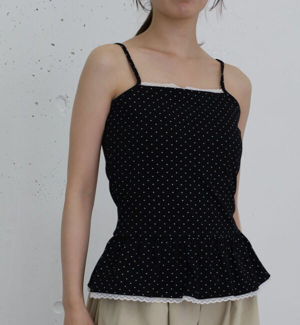 archives「カップつきドットフリルキャミソール」|キャミソール|