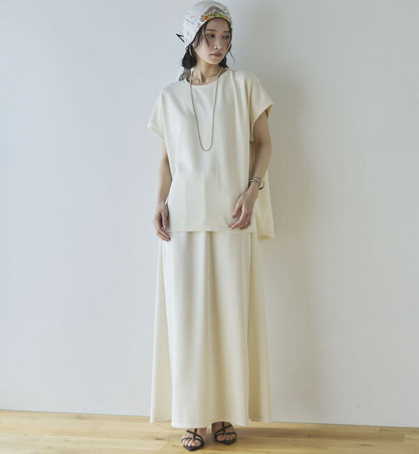 Doux archives「多機能ソフトリブフレンチスリーブトップス」|Tシャツ・カットソー|