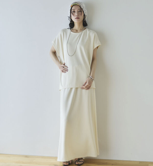 Doux archives「多機能ソフトリブフレンチスリーブトップス」|Tシャツ・カットソー|