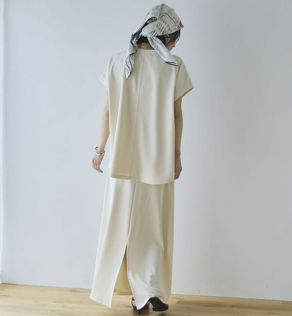 Doux archives「多機能ソフトリブフレンチスリーブトップス」|Tシャツ・カットソー|