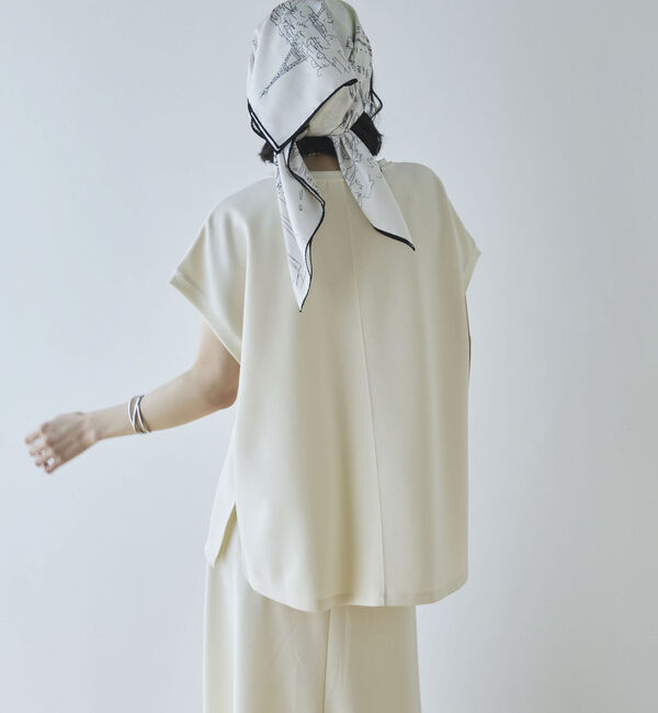 Doux archives「多機能ソフトリブフレンチスリーブトップス」|Tシャツ・カットソー|