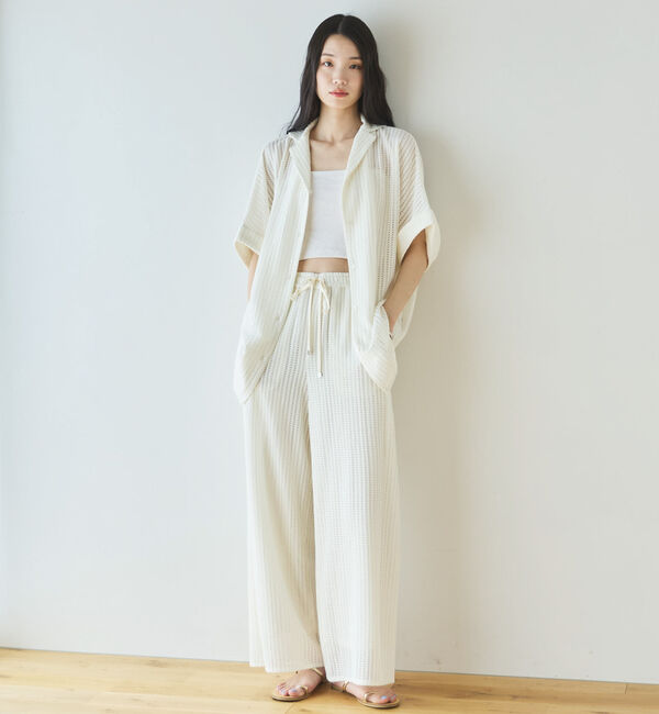 Doux archives「メッシュレースオーバーシャツ」|シャツ・ブラウス|