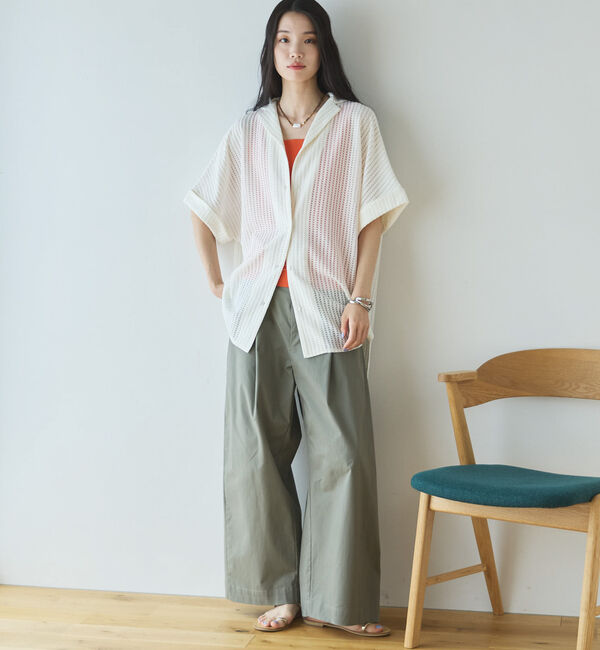 Doux archives「メッシュレースオーバーシャツ」|シャツ・ブラウス|