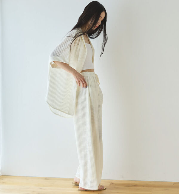 Doux archives「メッシュレースオーバーシャツ」|シャツ・ブラウス|