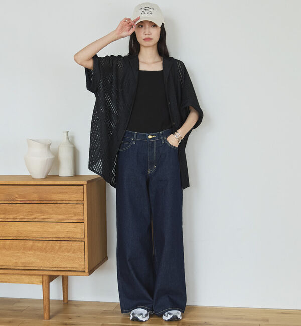 Doux archives「メッシュレースオーバーシャツ」|シャツ・ブラウス|