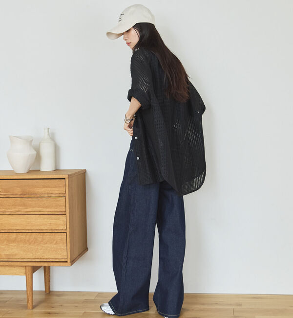 Doux archives「メッシュレースオーバーシャツ」|シャツ・ブラウス|