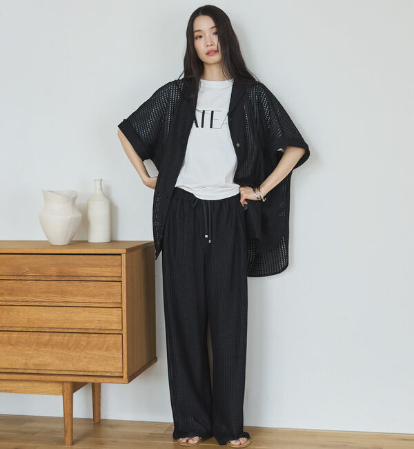 Doux archives「メッシュレースオーバーシャツ」|シャツ・ブラウス|