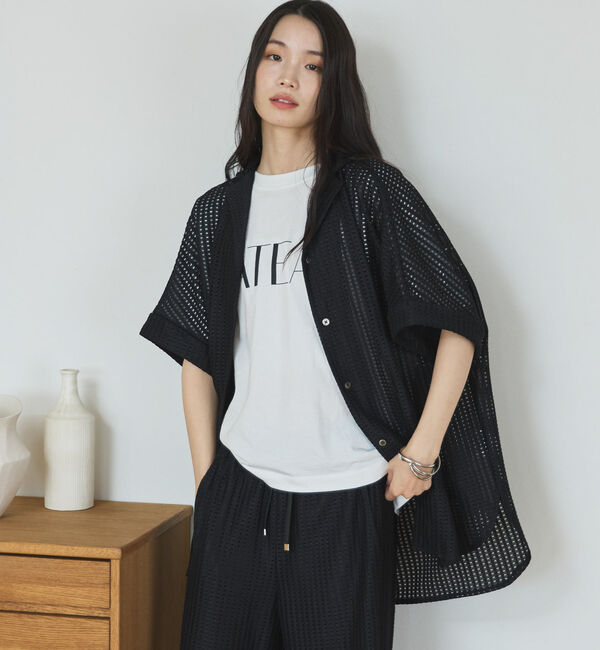 Doux archives「メッシュレースオーバーシャツ」|シャツ・ブラウス|