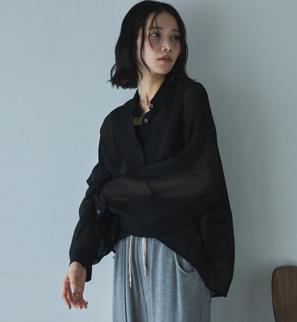 Doux archives「メッシュドルマンシャツ」|シャツ・ブラウス|