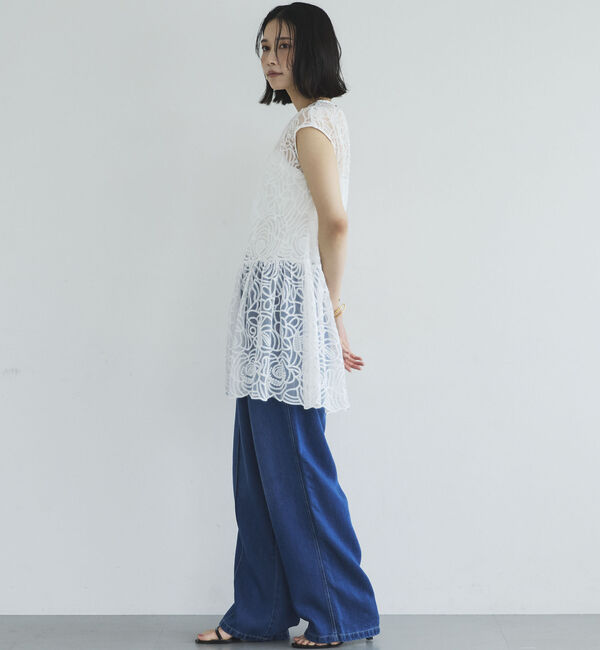 Doux archives「ペプラムレースノースリブラウス」|シャツ・ブラウス|