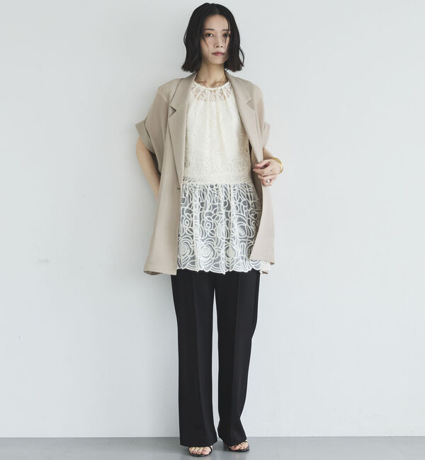 Doux archives「ペプラムレースノースリブラウス」|シャツ・ブラウス|