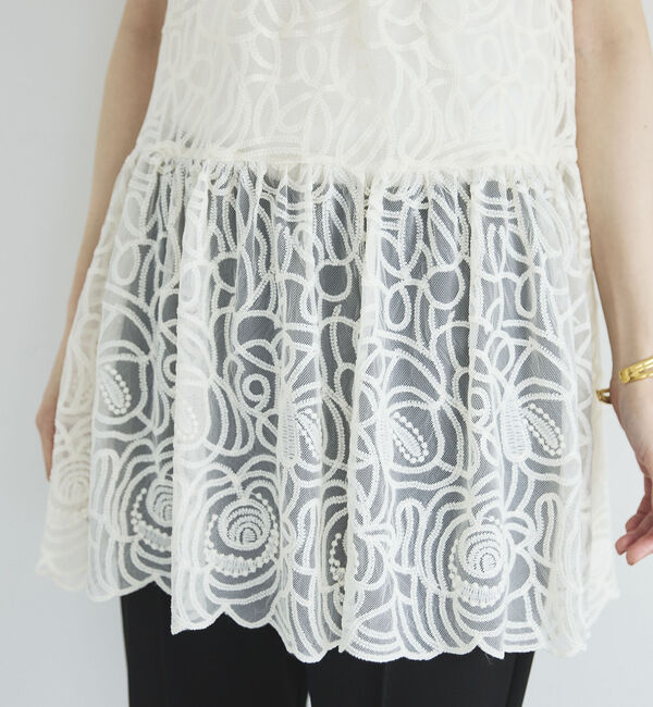 Doux archives「ペプラムレースノースリブラウス」|シャツ・ブラウス|