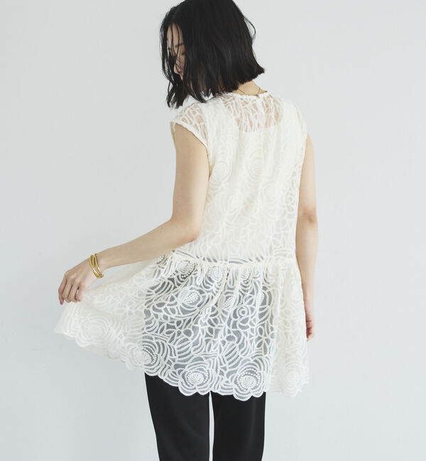 Doux archives「ペプラムレースノースリブラウス」|シャツ・ブラウス|