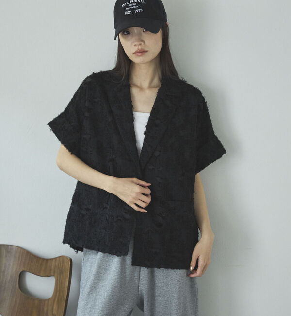 Doux archives「ボタニカルカットジャガードジャケット」|テーラードジャケット|