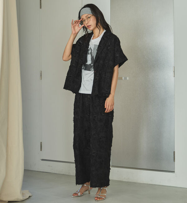 Doux archives「ボタニカルカットジャガードジャケット」|テーラードジャケット|