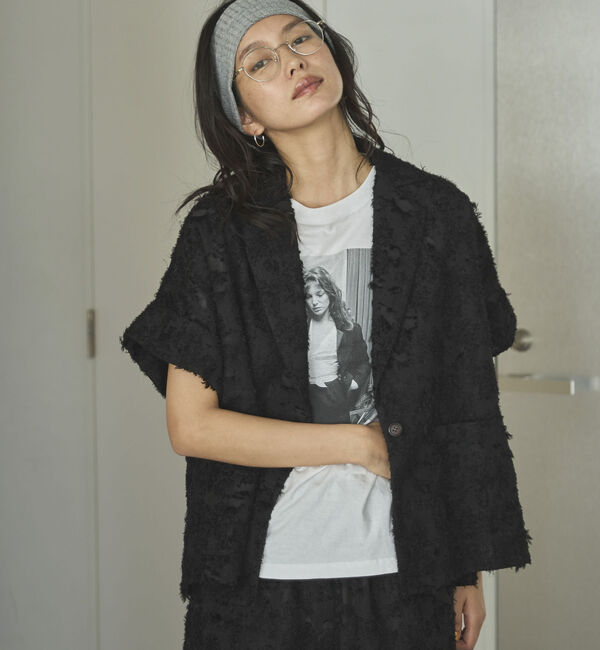 Doux archives「ボタニカルカットジャガードジャケット」|テーラードジャケット|