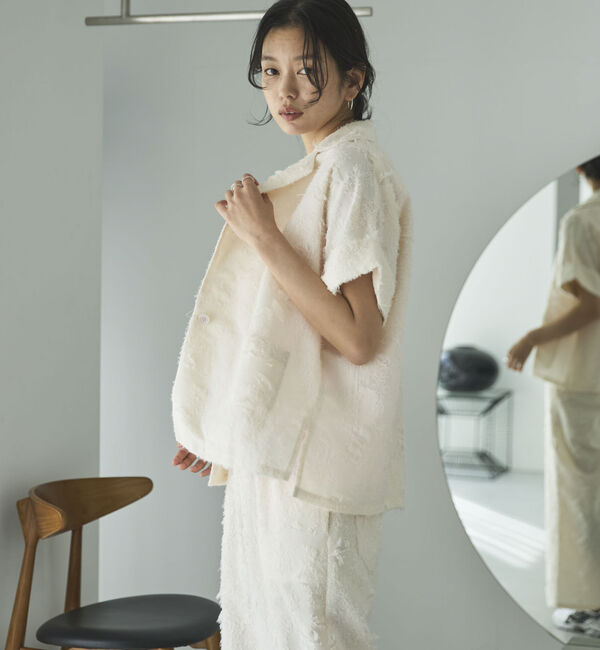 Doux archives「ボタニカルカットジャガードジャケット」|テーラードジャケット|