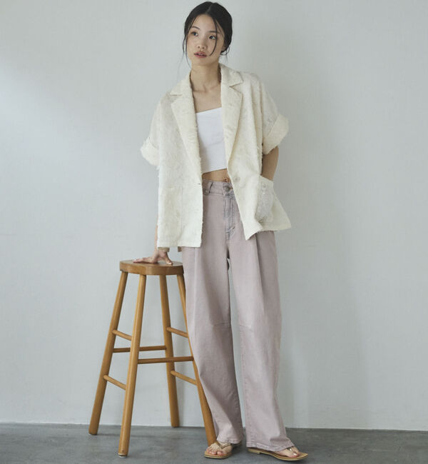 Doux archives「ボタニカルカットジャガードジャケット」|テーラードジャケット|