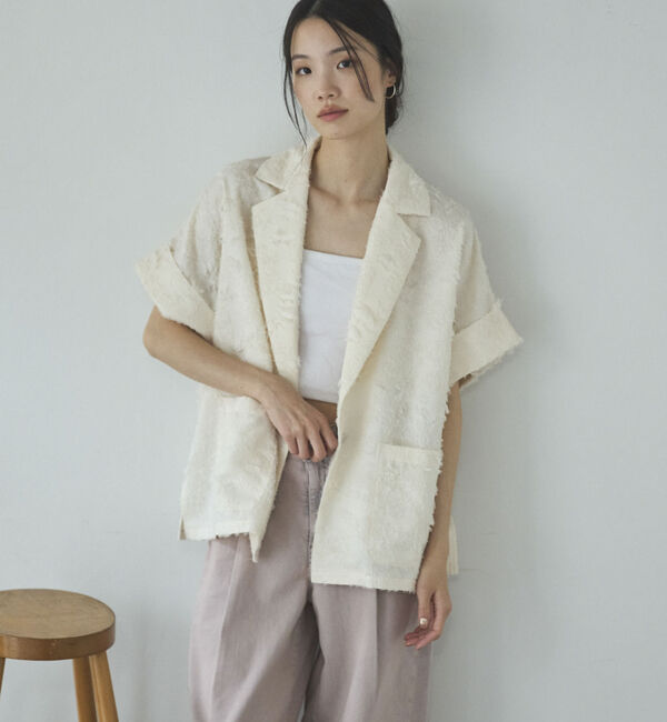 Doux archives「ボタニカルカットジャガードジャケット」|テーラードジャケット|