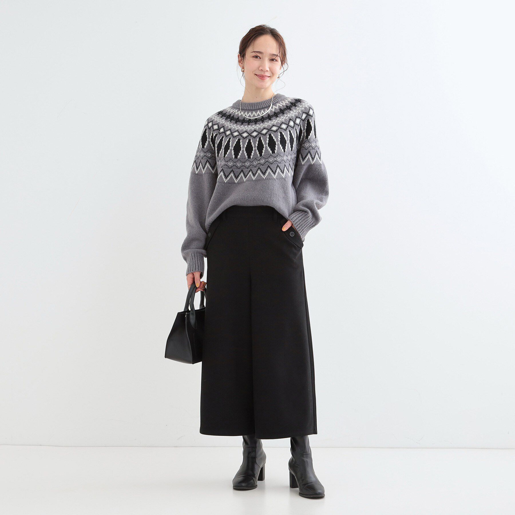 SHOO･LA･RUE「【S-LL】お尻や太ももをカバーしてくれる あったかガウチョパンツ」|その他|