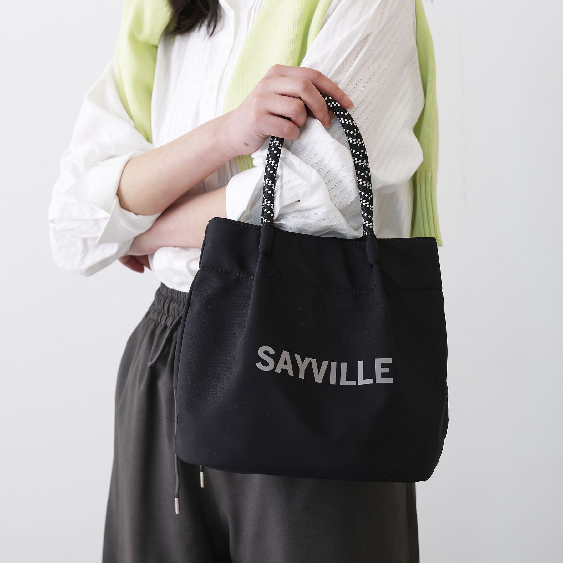 Dessin「【2WAY/軽量】コードハンドルミニトート」|トートバッグ|ブラック(019)