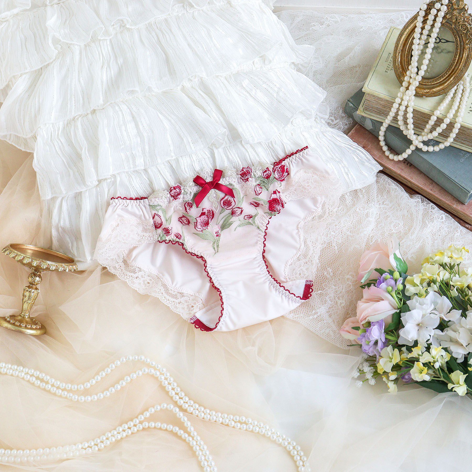 Risa Magli「ラリッサ サニタリーショーツ」|インナー|ローズ(062)