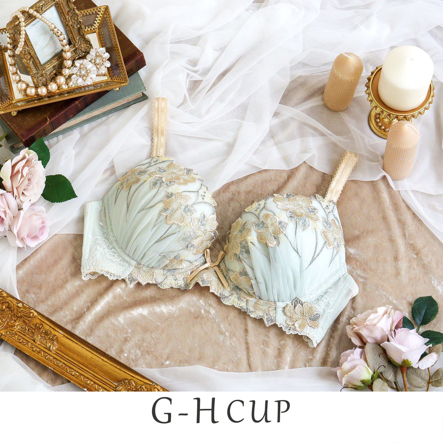 Risa Magli「アデリーノ ブラジャー （G-H） ＜V Make Type＞」|インナー|グリーン(022)