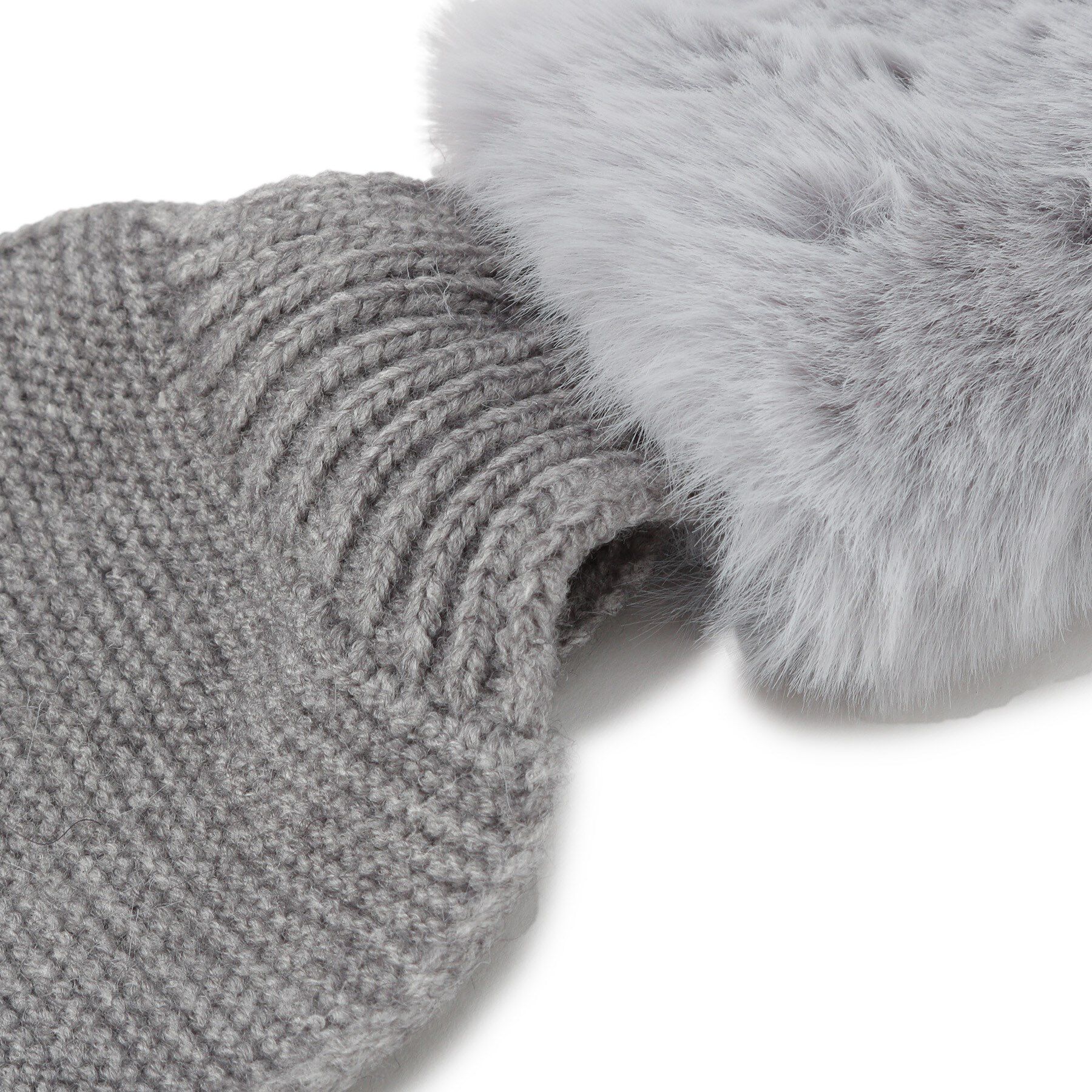 ITS&rsquo;DEMO「【手洗い可】ニット切替ファーティペット」|ストール|