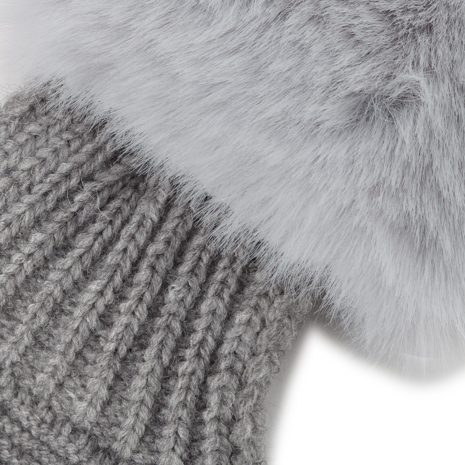 ITS&rsquo;DEMO「【手洗い可】ニット切替ファーティペット」|ストール|