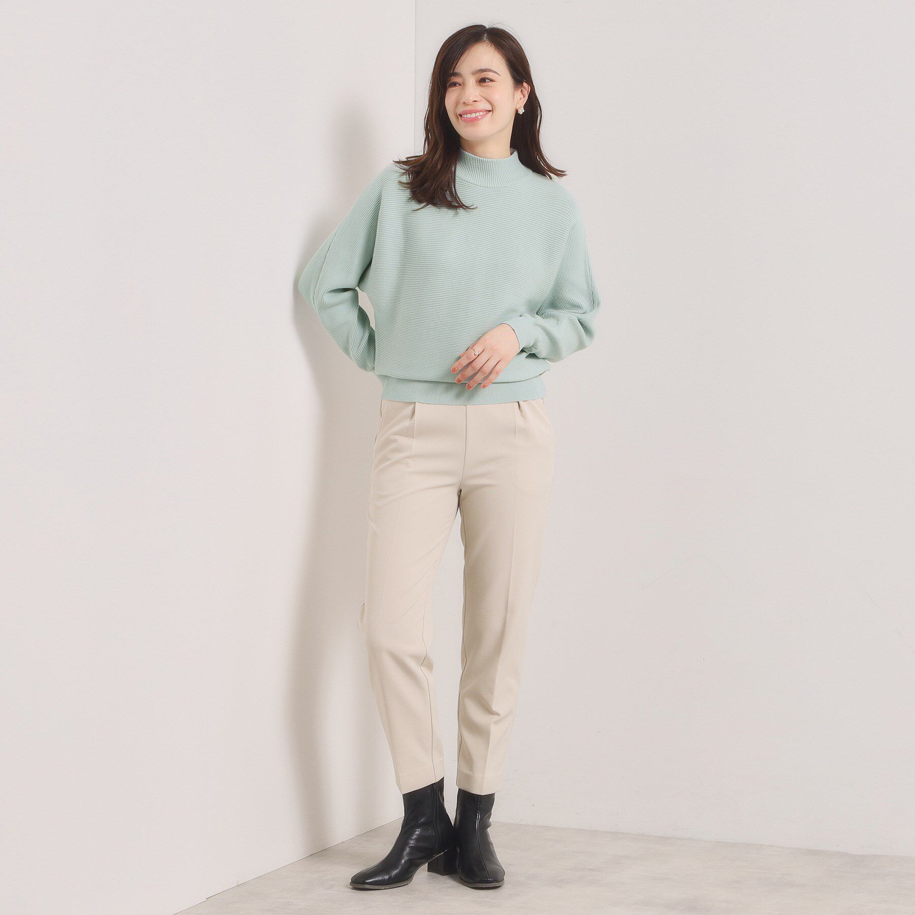 ITS&rsquo;DEMO「【手洗い可】リブドルマンハイネックニット」|ニット・セーター|